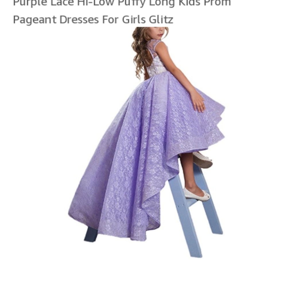 Girls high low pageant, formal dress